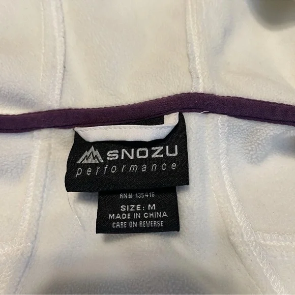 Snozu Performance Jacket Full Zip White Soft Ladies Size Medium*READ* - Picture 8 of 13